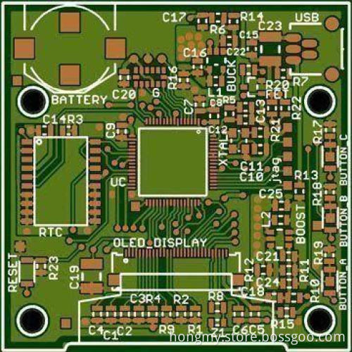 Multilayer PCB with 0.25mm Hole Diameter and FR-4 Base Material